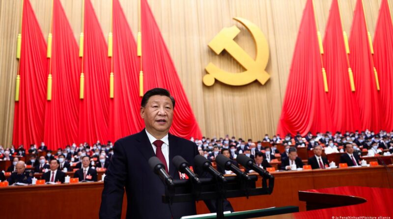 Xi at the opening session of the 20th National Congress