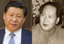 Xi Jinping (left) and Chairman Mao