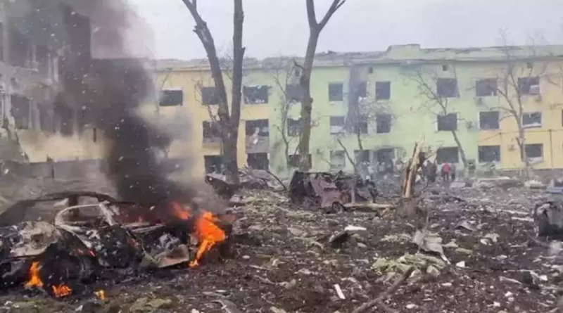 DESTROYED: Mariupol Maternity Hospital following a Russian airstrike in March 2022