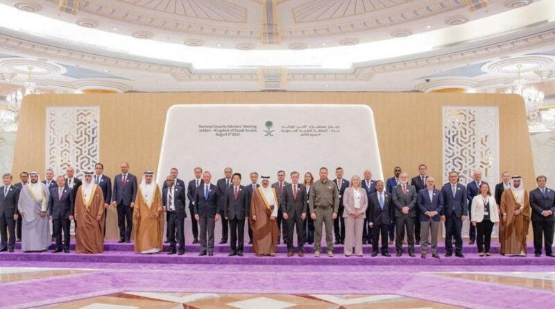 Chinese and other representatives at the Aug. 5 -6 Jeddah talks