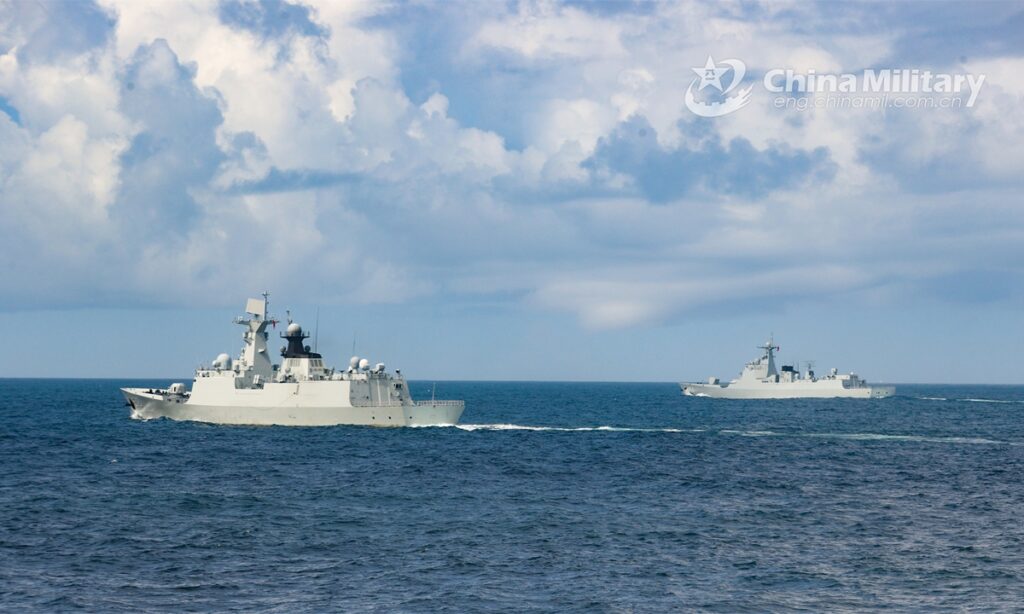 China’s military conducted routine patrols with its naval and air forces